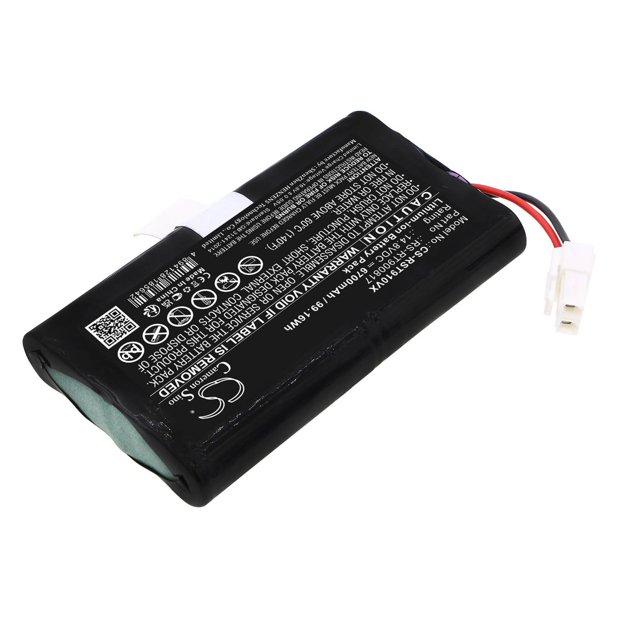 14.8V, Li-ion, 6700mAh, Vacuum battery fits Rowenta, Rr8021, Rr8021wh, Rr8024wh, 99.16Wh Vacuum Cameron Sino Technology Limited