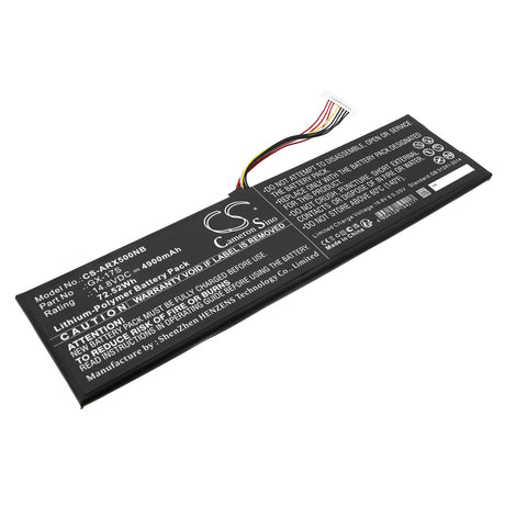 14.8v, Li-polymer, 4900mah, Battery Fits Aorus, X3 Plus V3, X3 Plus V5, 72.52wh Notebook, Laptop Cameron Sino Technology Limited   
