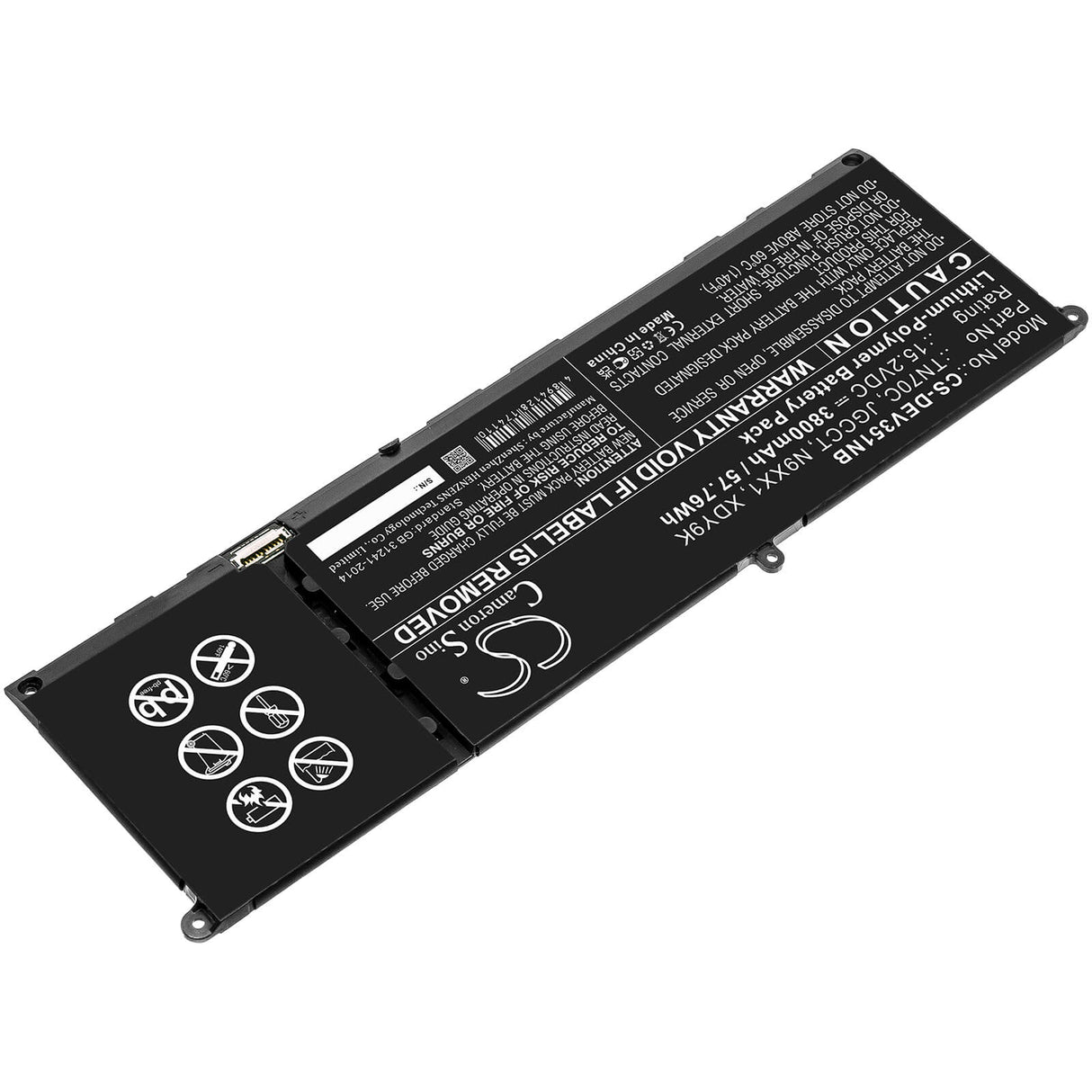 15.2v, 3800mah, Li-polymer Battery Fit's Dell, Vostro 3510, Vostro 3515, Vostro 5410, 57.76wh Notebook, Laptop Cameron Sino Technology Limited   