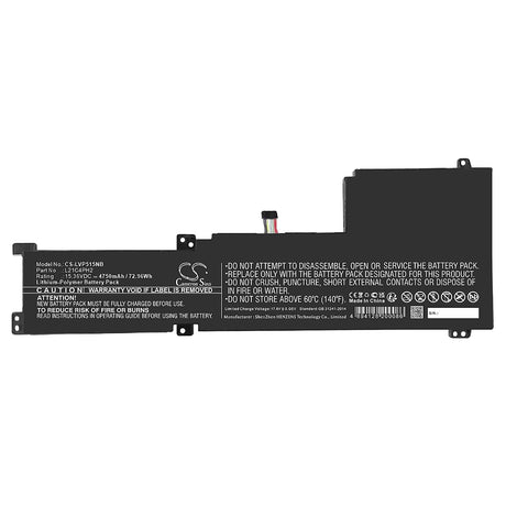 15.36V, Li-ion, 4750mAh, Notebook Battery fits Lenovo, Ideapad 5-15are05, Ideapad 5-15iil05, 72.96Wh Notebook, Laptop Cameron Sino Technology Limited