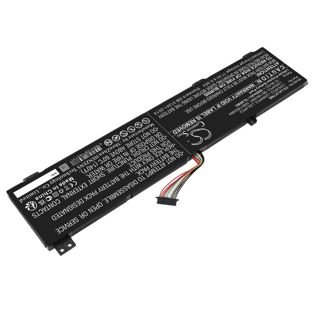 15.36v, Li-ion, 5000mah, Battery Fits Lenovo, Legion 5 17ach6-82jy005tus, Legion 5 17ach6-82k00002kr, 76.80wh Notebook, Laptop Cameron Sino Technology Limited   