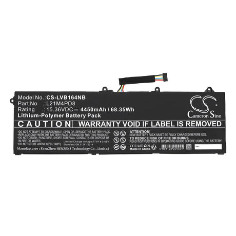 15.36V, Li-Polymer, 4450mAh, Battery fits Lenovo, Thinkbook 16 G4 Ara 21d10003kr, Thinkbook 16 G4 Ara 21d10012kr, 68.35Wh Notebook, Laptop Cameron Sino Technology Limited