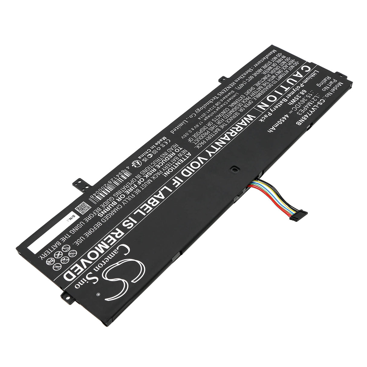 15.36V, Li-Polymer, 4450mAh, Notebook Battery fits Lenovo, L21b4pe2, Yoga 7 14arb7 82qf000dsp, 68.35Wh Notebook, Laptop Cameron Sino Technology Limited