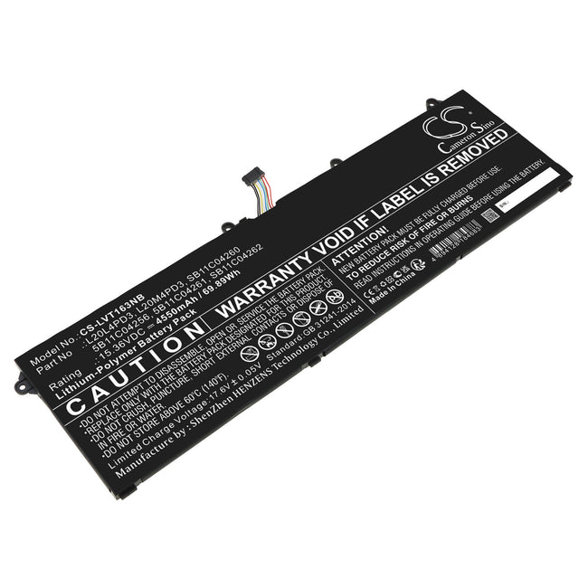 15.36v, Li-polymer, 4550mah, Battery Fits Lenovo, Legion S7 15ach6 82k8000efr, Legion S7 15ach6 82k80015br, 69.89wh Notebook, Laptop Cameron Sino Technology Limited   