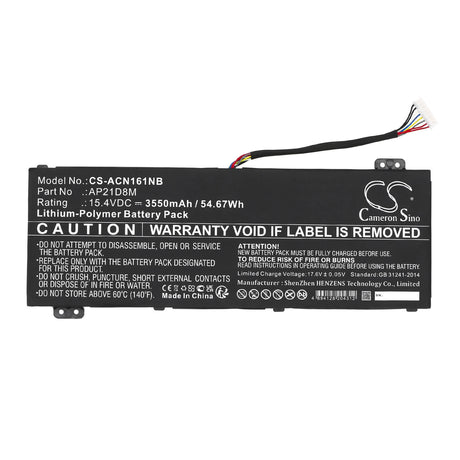 15.4v, Li-ion, 3550mah, Notebook battery Fits Acer An515-47, An515-58, 54.67wh Notebook, Laptop Cameron Sino Technology Limited   