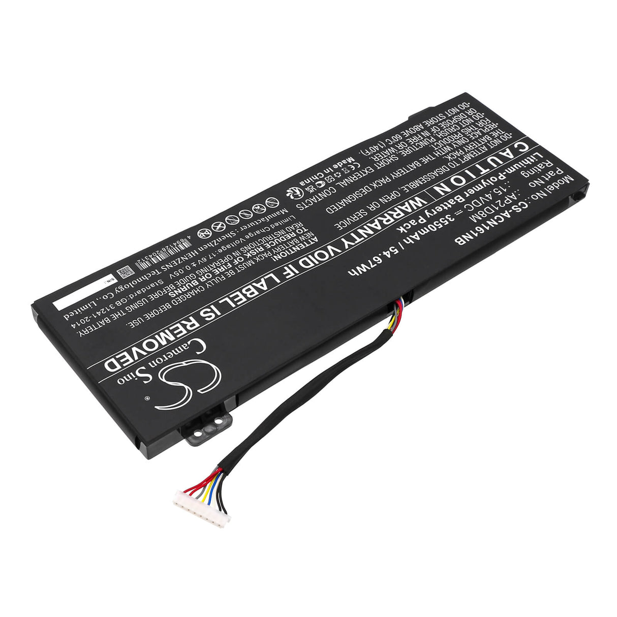 15.4v, Li-ion, 3550mah, Notebook battery Fits Acer An515-47, An515-58, 54.67wh Notebook, Laptop Cameron Sino Technology Limited   