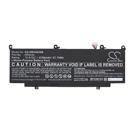 15.4V, Li-Polymer, 3750mAh, Notebook, Laptop battery fits Hp, Spectre X360 13-4107no, Spectre X360 13-4120nl, 57.75Wh Notebook, Laptop Cameron Sino Technology Limited