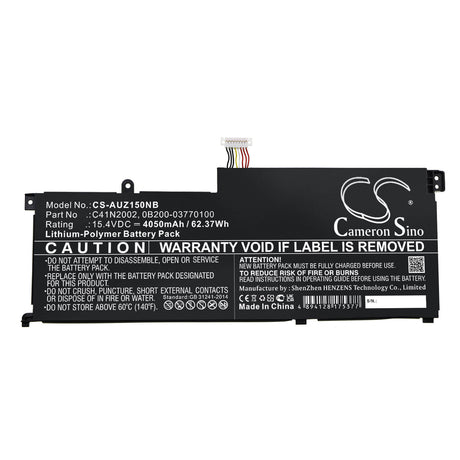 15.4v, Li-polymer, 4050mah, Battery Fits Asus, Ux535lh-bh74, Ux535lh-bn002t, 62.37wh Notebook, Laptop Cameron Sino Technology Limited   