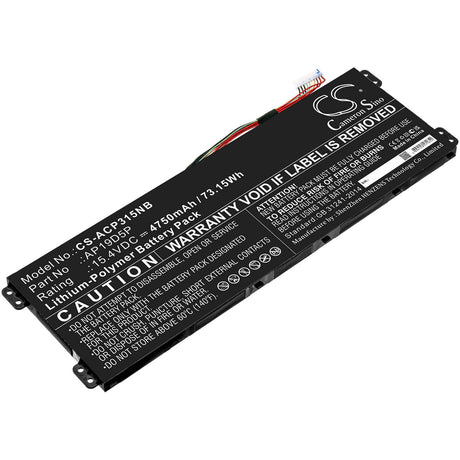15.4v, Li-polymer, 4750mah, Battery Fit's Acer, Conceptd 3 Cn315-71-72j3, Conceptd 3 Cn315-71-74uw, Conceptd 3 Cn315-72g-50cj, 7 Notebook, Laptop Cameron Sino Technology Limited   