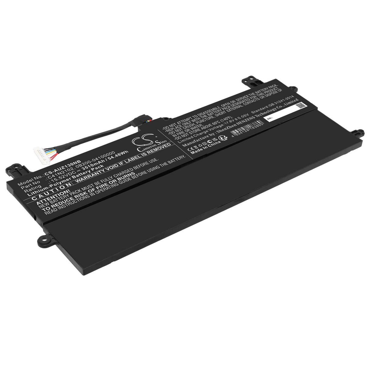 15.52v, Li-polymer, 3150mah, Battery Fits Asus, Gz301, Gz301ze-z13.i93050t, 48.89wh Notebook, Laptop Cameron Sino Technology Limited   