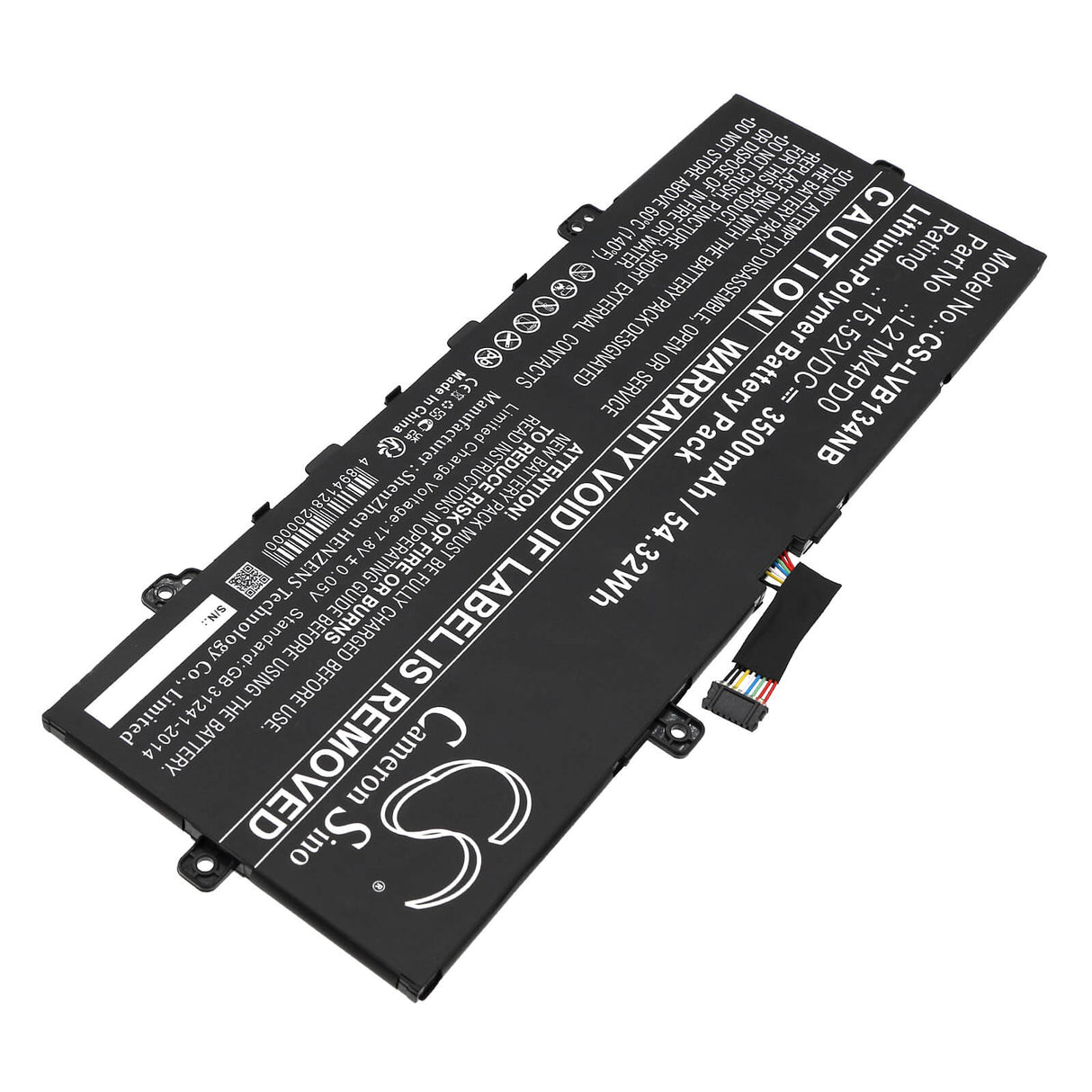 15.52V, Li-Polymer, 3500mAh, Notebook Battery fits Lenovo, Thinkbook 13s G4 Arb 21as0005p, Thinkbook 13s G4 Arb 21as0006a, 54.32Wh Notebook, Laptop Cameron Sino Technology Limited