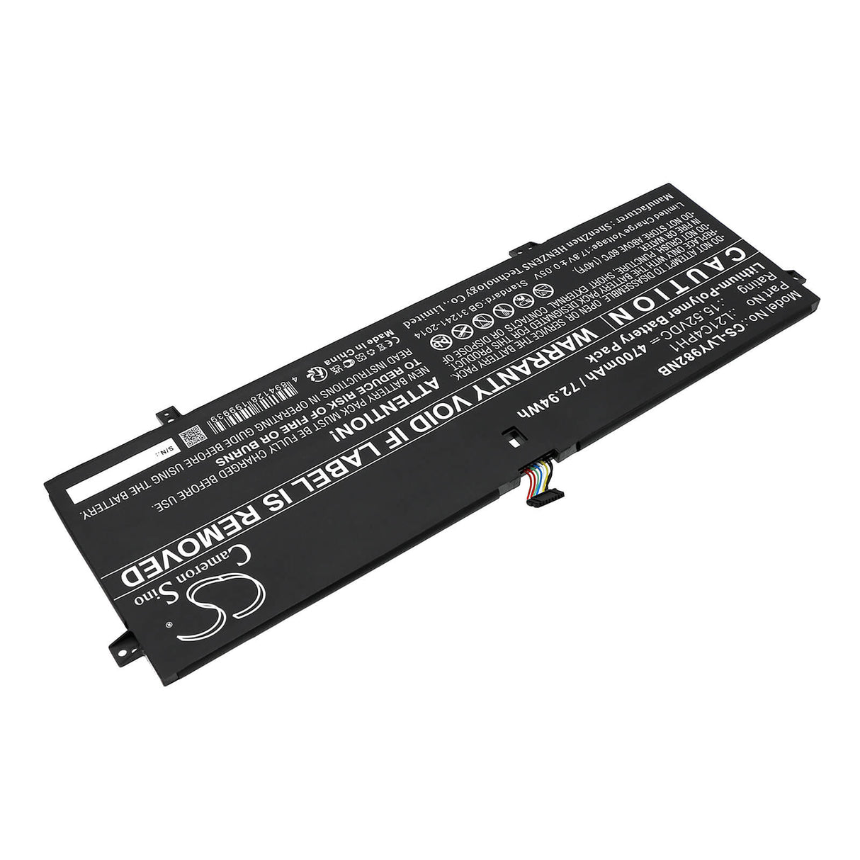 15.52V, Li-Polymer, 4700mAh, Notebook Battery fits Lenovo, Yoga Slim 9 14iap7 82t00002sp, Yoga Slim 9 14iap7 82t00003ge, 72.94Wh Notebook, Laptop Cameron Sino Technology Limited
