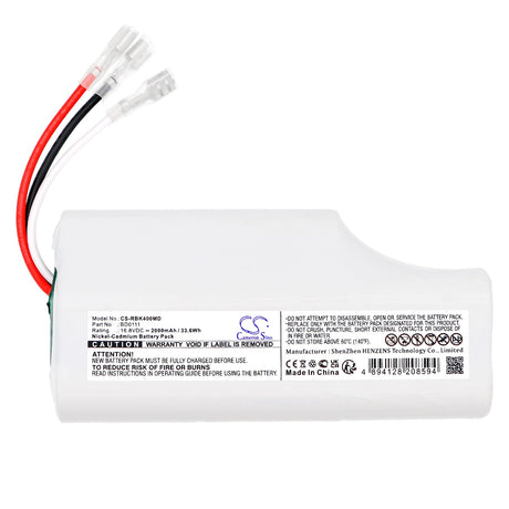 16.8V, Ni-CD, 2000mAh, Medical battery fits Rauland-borg, R4kbk400, Responder Nurse Call R4000, 33.6Wh Medical Cameron Sino Technology Limited (Medical)