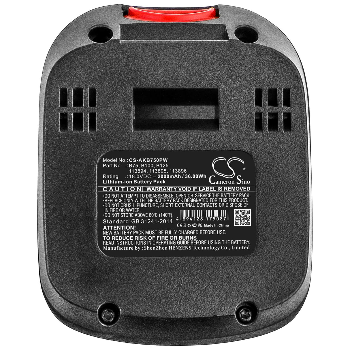 18.0V, Li-ion, 2000mAh, Gardening Tools battery fits Al-ko, 113894, 113857, Ar 1835 Cordless Scarifier, 36.00Wh Gardening Tools Cameron Sino Technology Limited (Power Tools)