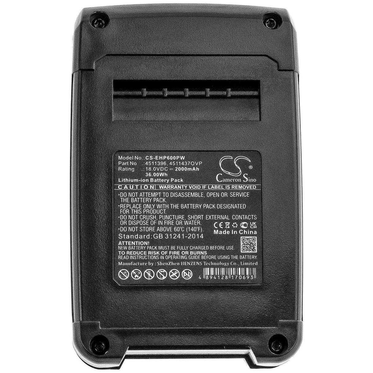 18.0V, Li-ion, 2000mAh, Power Tools battery fits Einhell, 4511396, Px-bat52, Pxbp-300, 36Wh Power Tools Cameron Sino Technology Limited (Power Tools)