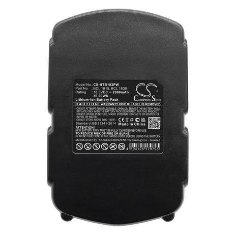 18.0V, Li-ion, 2000mAh, Power Tools battery fits Hitachi, 326240, C 18dl, C 18dlx, 36Wh Power Tools Cameron Sino Technology Limited (Power Tools)
