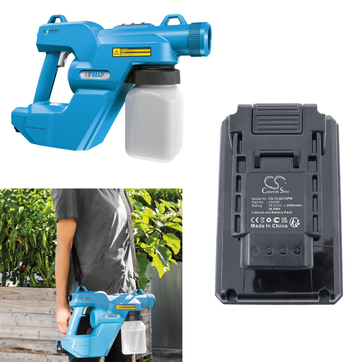 18.0V, Li-ion, 2000mAh, Power Tools battery fits Yili, Yld01-20v2ah, Ylq2010d-b, 36.0Wh Power Tools Cameron Sino Technology Limited (Power Tools)