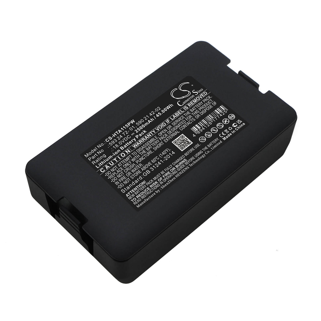 18.0V, Li-ion, 2500mAh, Lawn Mowers battery fits Flymo, Gardena, Mcculloch, Husqvarna, 584 84 28-02, Easilife 200, Easilife 350, 45.0Wh Lawn Mowers Cameron Sino Technology Limited