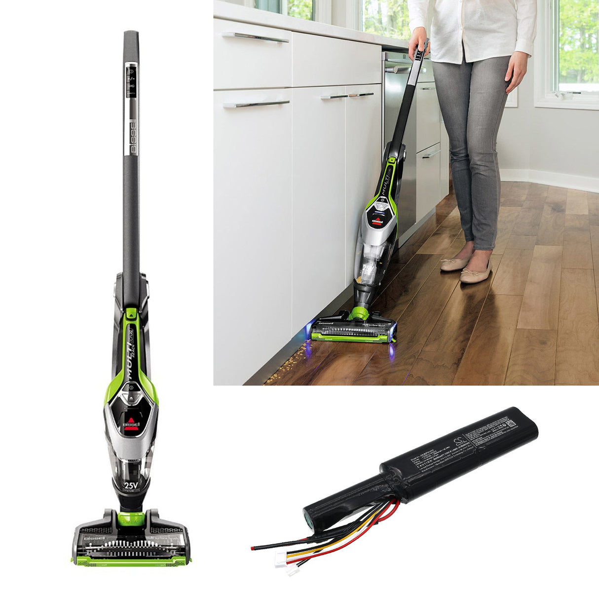 18.0V, Li-ion, 2500mAh Vacuum Battery fits Bissell, Bolt Ion Xrt, Multireach 1312, 45.0Wh Vacuum Cameron Sino Technology Limited