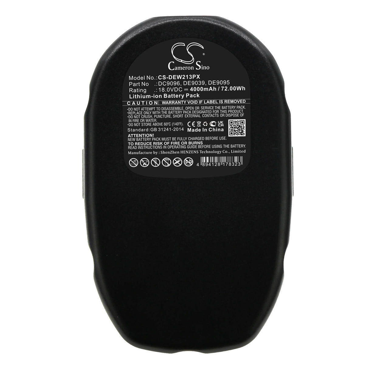 18.0V, Li-ion, 4000mAh, Power Tools battery fits Dewalt, Dc9096, Dc020, Dc212, 72Wh Power Tools Cameron Sino Technology Limited (Power Tools)