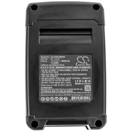 18.0V, Li-ion, 4000mAh, Power Tools battery fits Einhell, Kraftixx, 45.114.36, 4118907, Agillo 18/200, 72Wh Power Tools Cameron Sino Technology Limited (Power Tools)