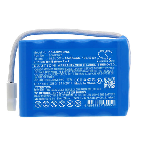 18.5V, Li-ion, 10400mAh, Lighting battery fits American Dj, Z-wif022, Wifly Exr Dotz Par, 192.4Wh Lighting & Studio Cameron Sino Technology Limited (Dangerous Goods)
