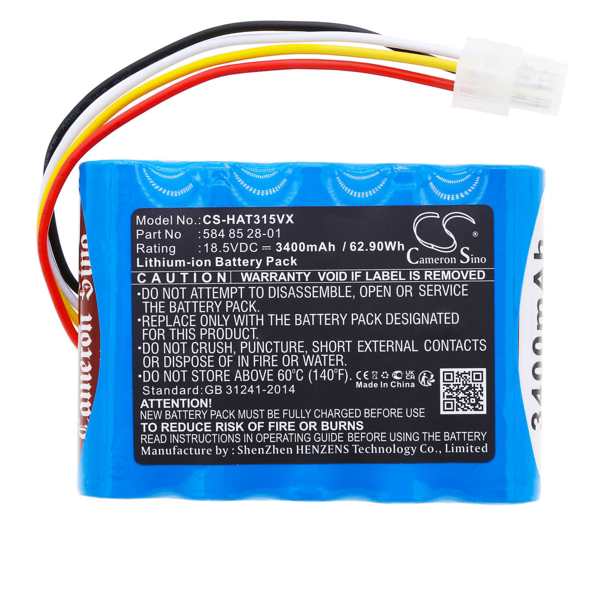 18.5V, Li-ion, 3400mAh, Lawn Mowers battery fits Gardena, Husqvarna, 584 82 28-01, Mahroboter Sileno, Mahroboter Sileno+, 62.90Wh Lawn Mowers Cameron Sino Technology Limited