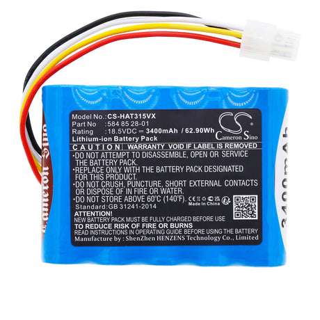 18.5V, Li-ion, 3400mAh, Lawn Mowers battery fits Gardena, Husqvarna, 584 82 28-01, Mahroboter Sileno, Mahroboter Sileno+, 62.90Wh Lawn Mowers Cameron Sino Technology Limited