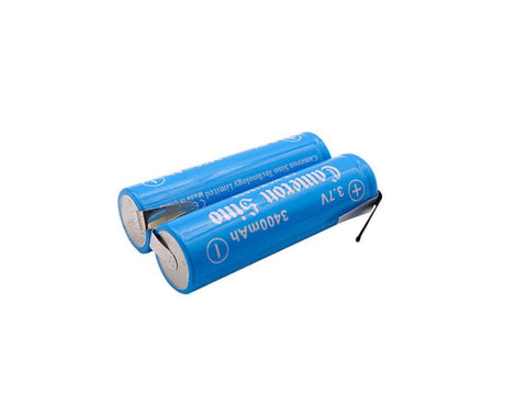 18650 Lithium Ion Battery For pack building, 2pcs per Pack With reverse solder tabs 3.7v, 3400mah - 12.58wh 18650 Cameron Sino Technology Limited