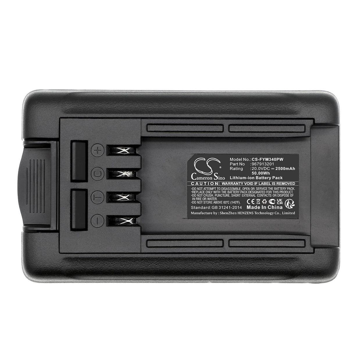 20.0V, Li-ion, 2500mAh, Lawn Mowers battery fits Flymo, 967913201, 9678648-01, C-li 20v, 50.00Wh Lawn Mowers Cameron Sino Technology Limited