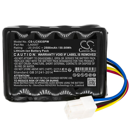 20.0V, Li-ion, 2500mAh, Lawn Mowers battery fits Landxcape, 50046811, Cr208e, Lx810i, 50.00Wh Lawn Mowers Cameron Sino Technology Limited