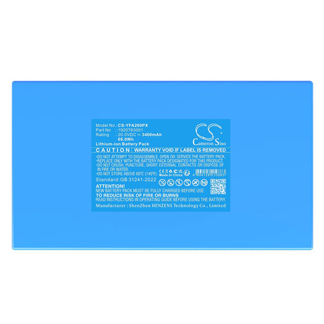 20.0V, Li-ion, 3400mAh, Lawn Mowers battery fits Yard Force, Easymow 260, Mb 400, 68.0Wh Lawn Mowers Cameron Sino Technology Limited