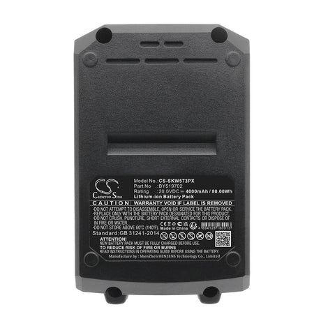 20.0V, Li-ion, 4000mAh, Power Tools battery fits Skil, Br1e3104aa, 20v 0.6cm Hex Cordless Impact, 20v 13mm Hammer Drill, 80Wh Power Tools Cameron Sino Technology Limited (Power Tools)