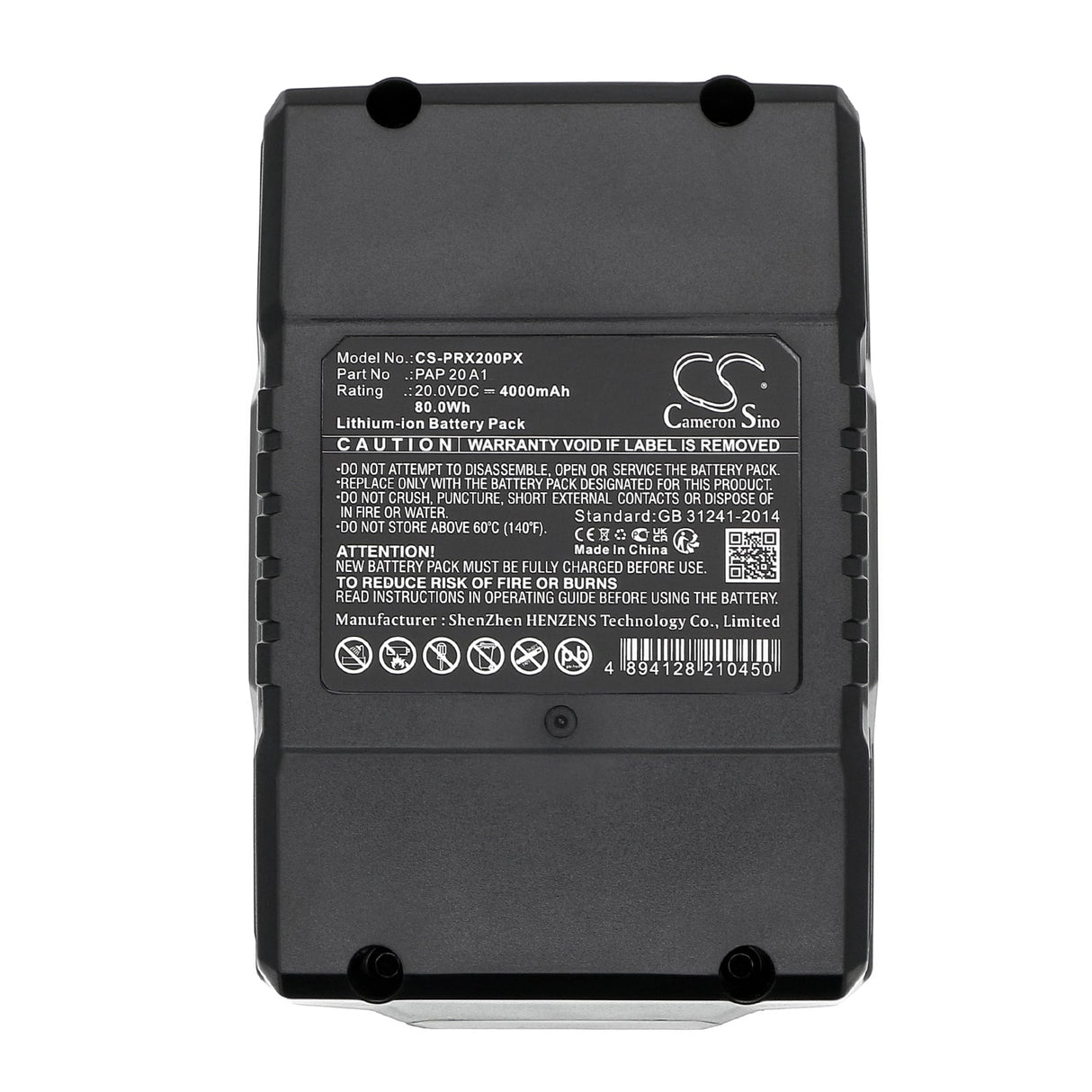 20.0V, Li-ion, 4000mAh, Power Tools battery fits Parkside, 20v 3in1 Cordless Impact Drill, 20v Cordless Angle Grinder, 80.0Wh Power Tools Cameron Sino Technology Limited (Power Tools)