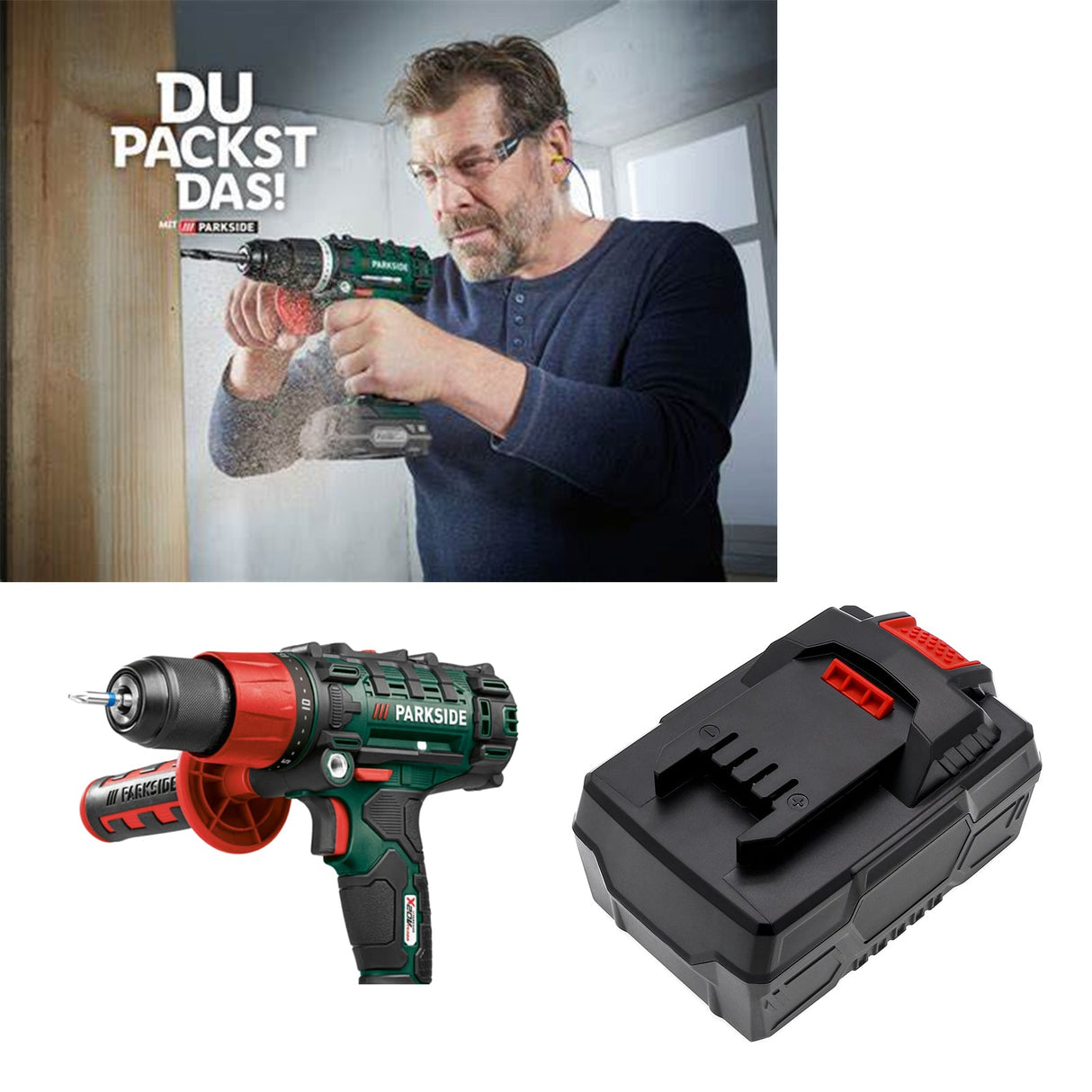 20.0V, Li-ion, 4000mAh, Power Tools battery fits Parkside, 20v 3in1 Cordless Impact Drill, 20v Cordless Angle Grinder, 80.0Wh Power Tools Cameron Sino Technology Limited (Power Tools)