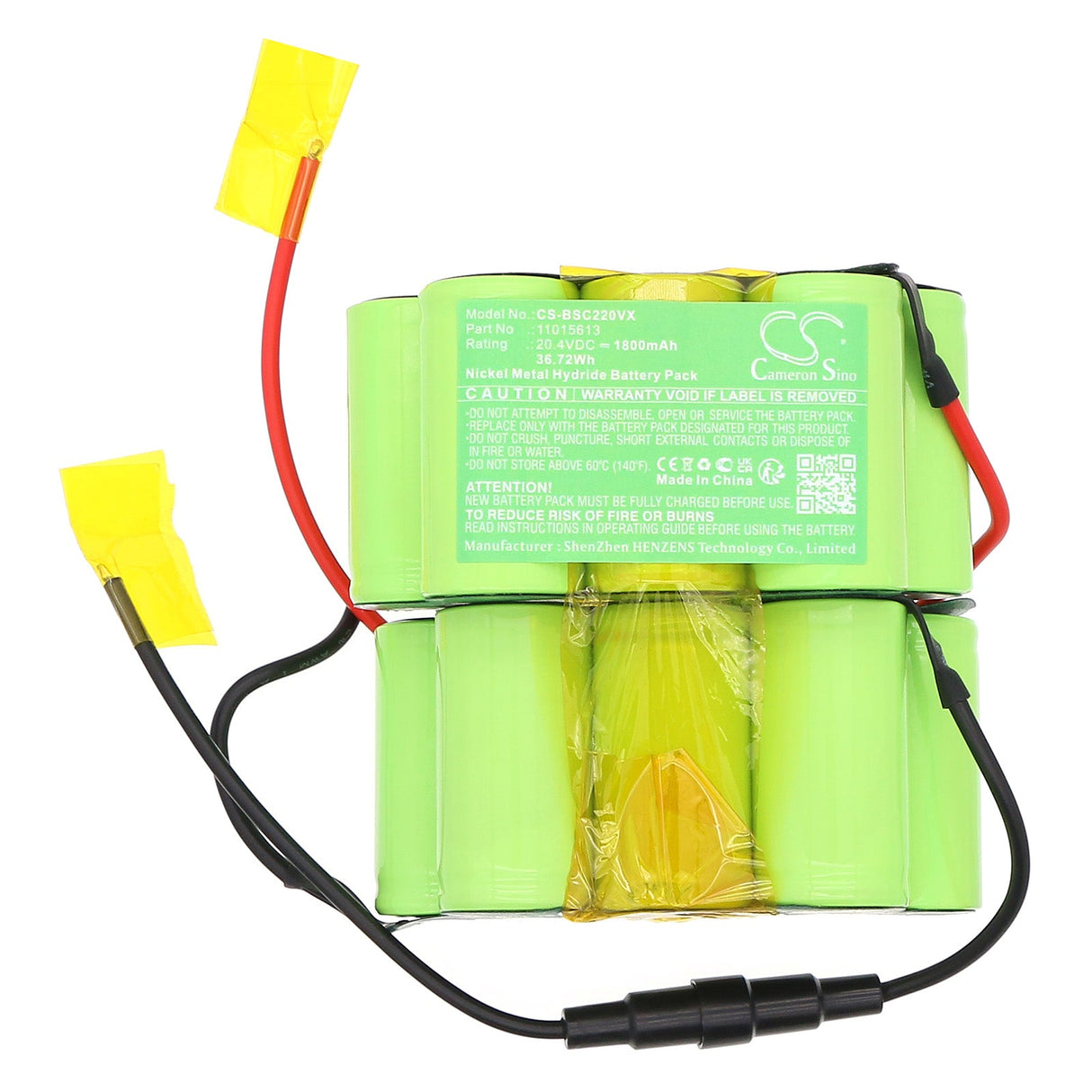 20.4V, Ni-MH, 1800mAh, Vacuum battery fits Bosch, 11015613, Bbh22041/01, Bbh2rb20gb/01, 36.72Wh Vacuum Cameron Sino Technology Limited