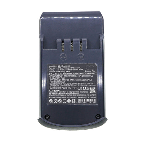 21.6V, Li-ion, 2500mAh, Vacuum battery fits Hoover, Ds22g, Ds22g001, Ds22gr001, 54.00Wh Vacuum Cameron Sino Technology Limited