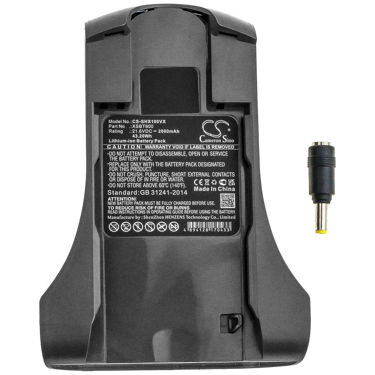 21.6V, Li-ion, 2000mAh, Vacuum battery fits Shark, X1, X2, X3, 43.20Wh Vacuum Cameron Sino Technology Limited