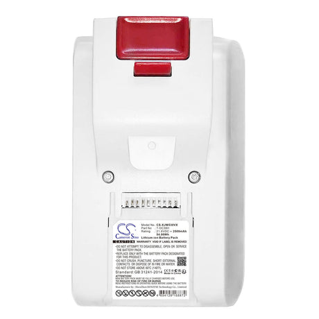21.6V, Li-ion, 2500mAh, Vacuum battery fits Jimmy, C53t, Cj53, Cj57, 54.00Wh Vacuum Cameron Sino Technology Limited