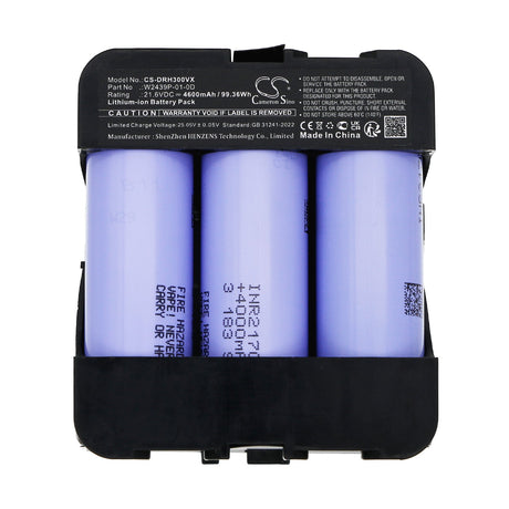 21.6V, Li-ion, 4600mAh, Vacuum battery fits Dreame, H30 Ultra, 99.36Wh Vacuum Cameron Sino Technology Limited