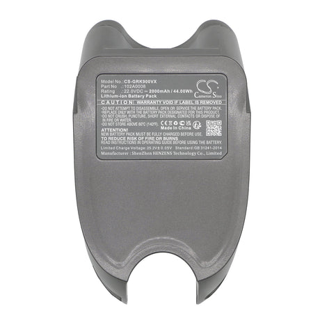 22.0V, Li-ion, 2000mAh, Vacuum Battery fits Gtech, Aft001, Multi K9, 44.00Wh Vacuum Cameron Sino Technology Limited