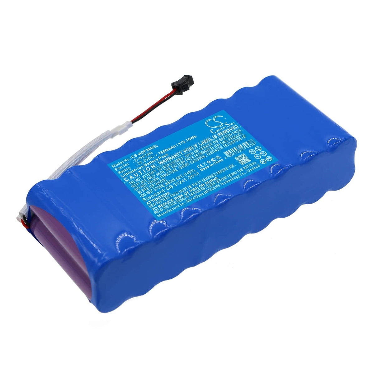 22.2V, Li-ion, 7800mAh, Lighting battery fits American Dj, Z-wif268, Wifly Exr Qa5 Ip, 173.16Wh Lighting & Studio Cameron Sino Technology Limited (Dangerous Goods)