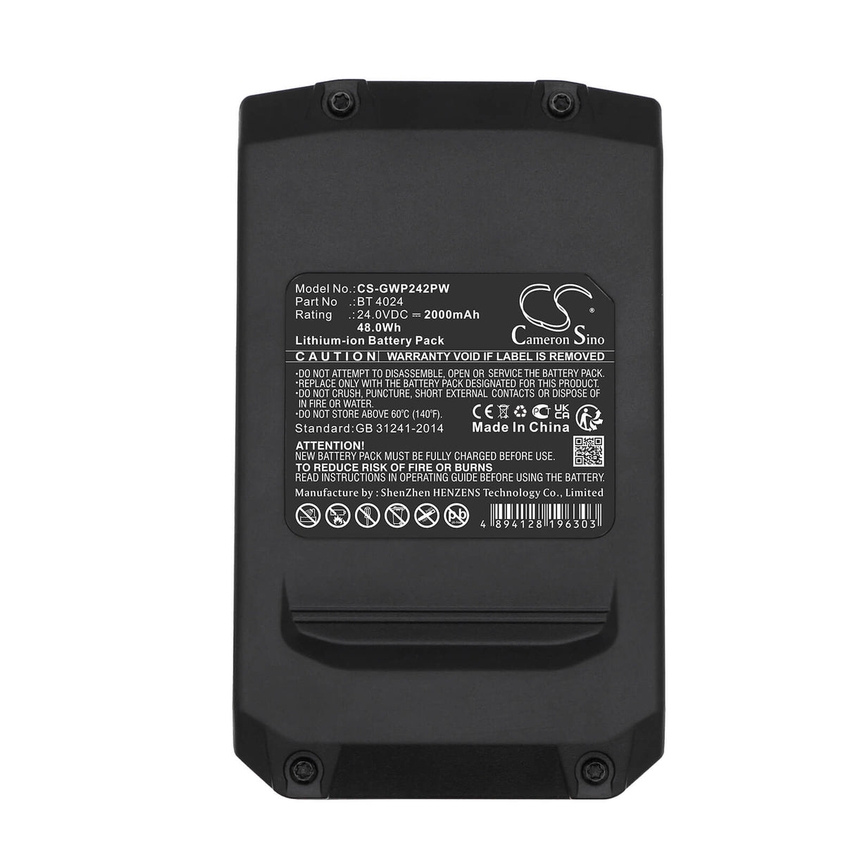24.0V, Li-ion, 2000mAh, Power Tools battery fits Powerworks, Stiga, Alpina, Greenworks, 270401020, Bla 24 Li, C 24 Li, 48Wh Power Tools Cameron Sino Technology Limited (Power Tools)