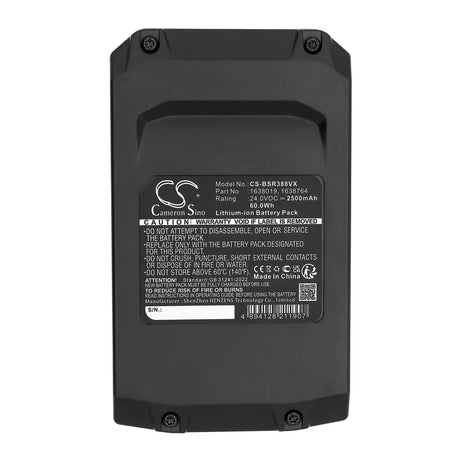 24.0V, Li-ion, 2500mAh, Vacuum battery fits Bissell, 3789, 3789u, 60.0Wh Vacuum Cameron Sino Technology Limited