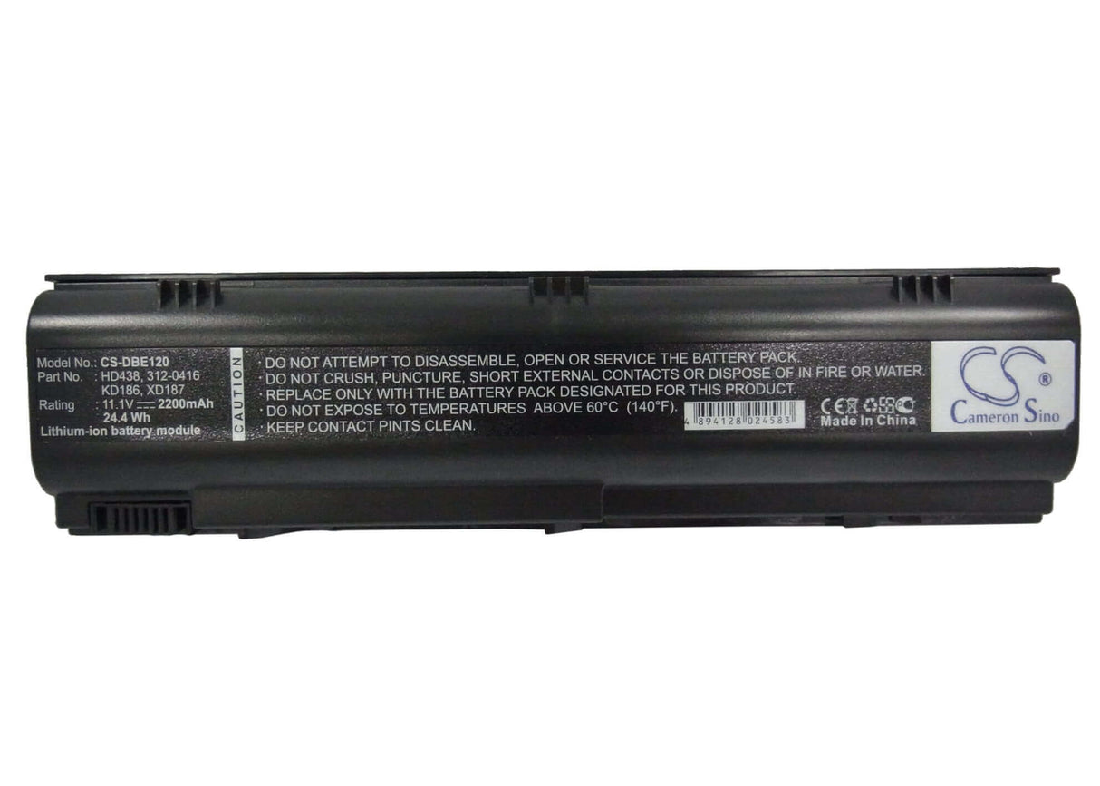 Black Battery For Dell Inspiron 1300, Inspiron B120, Inspiron B130 11.1v, 2200mah - 24.42wh Notebook, Laptop Cameron Sino Technology Limited (Suspended)   