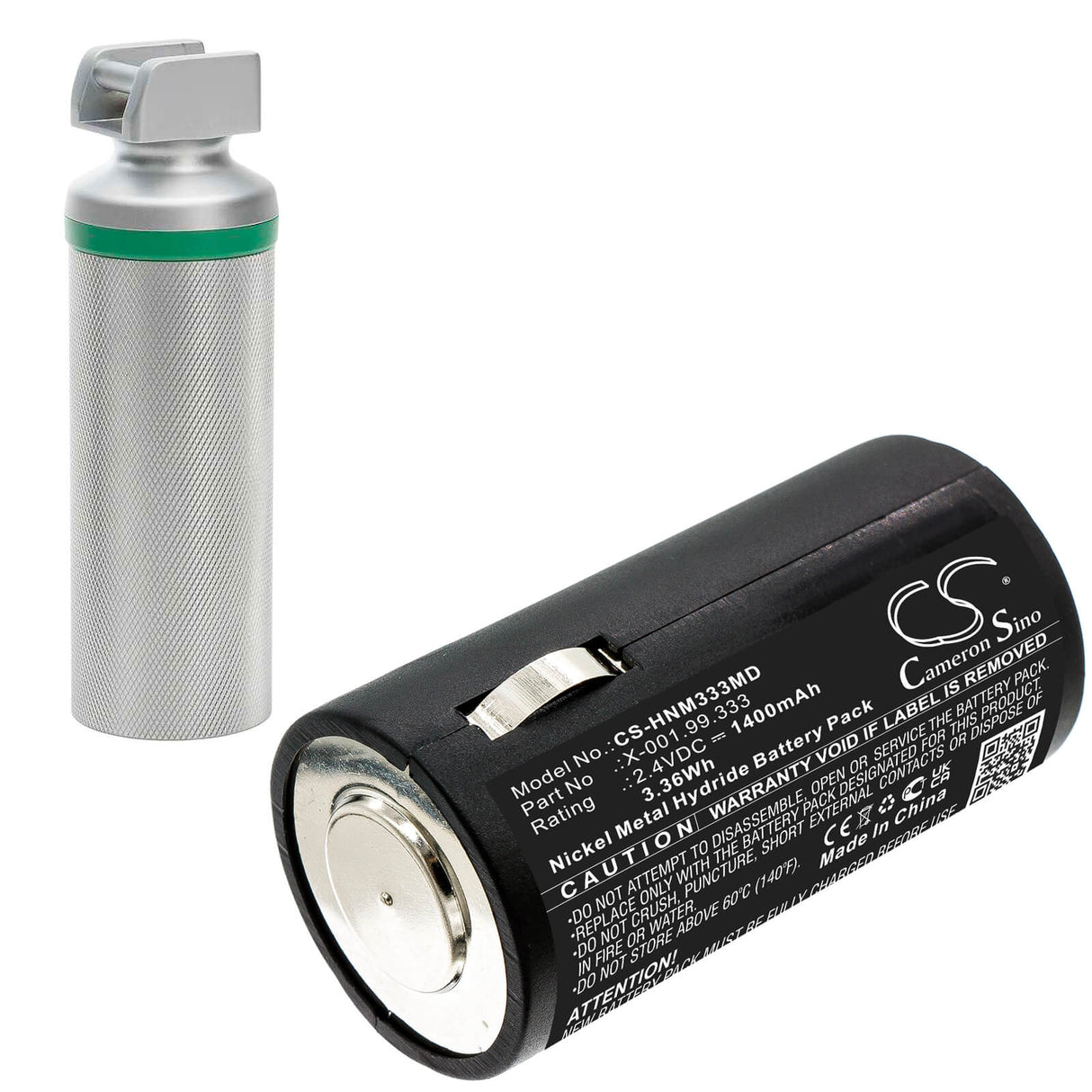 2.4V, Ni-MH, 1400mAh, Medical battery fits Heine, X-001.99.333, Old S2z Handles, 3.36Wh Medical Cameron Sino Technology Limited (Medical)