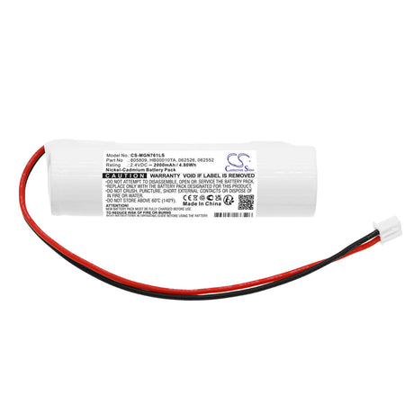 2.4V, Ni-CD, 2000mAh, Emergency Lighting battery fits Ura, Baeh, Arts, Legrand, Hb00010ta, 111903, 117318, 4.80Wh Emergency Lighting Cameron Sino Technology Limited
