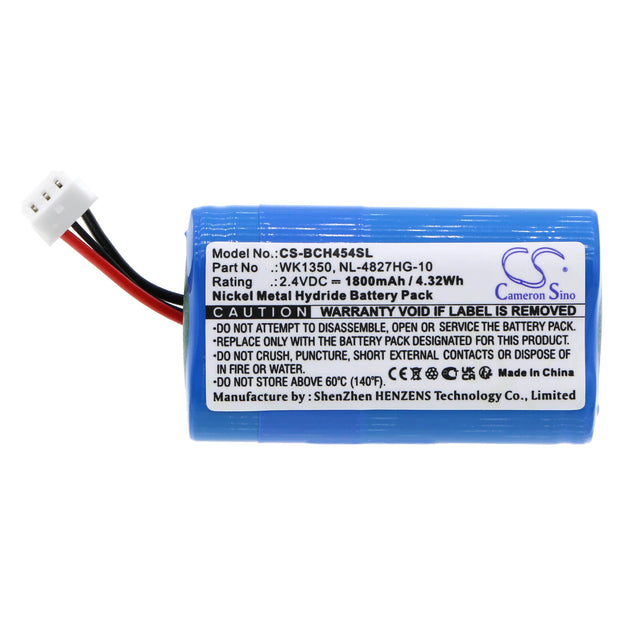 2.4V, Ni-MH, 1800mAh, Headset battery fits Shure, Bosch, Bp 6001, Integrus Pocket, Lbb 4540, 4.32Wh Wireless Headset Cameron Sino Technology Limited