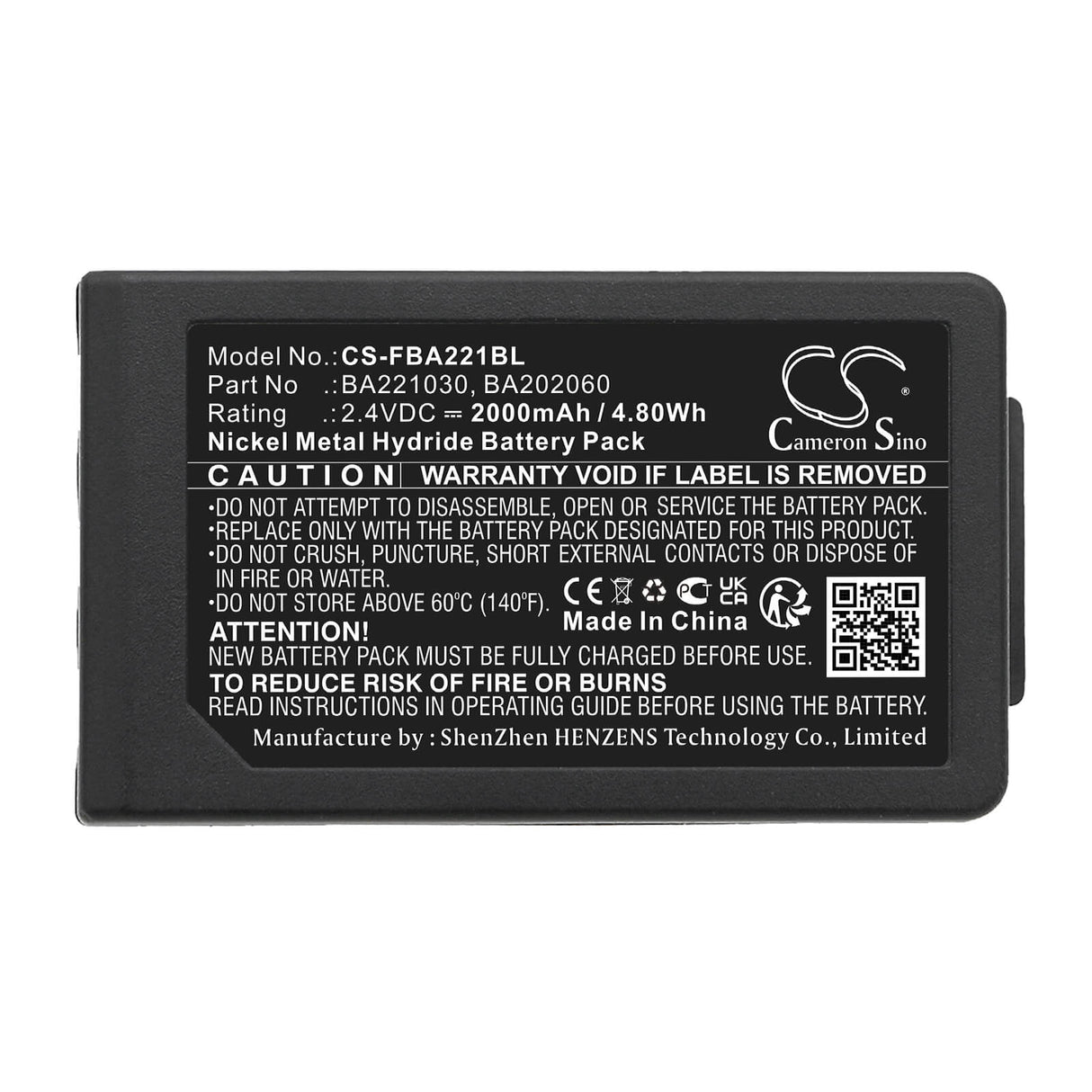 2.4v, Ni-mh, 2000mah, Crane Remote Battery Fits Hbc Patrol S, Radiomatic Rv, 4.80wh Crane Remote Control Cameron Sino Technology Limited   