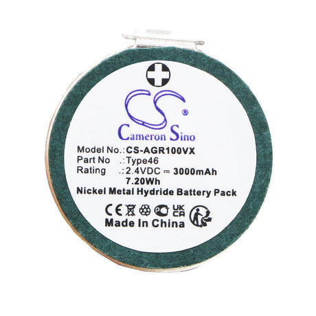 2.4V, Ni-MH, 3000mAh, Vacuum battery fits Aeg, Junior 1000, 7.20Wh Vacuum Cameron Sino Technology Limited